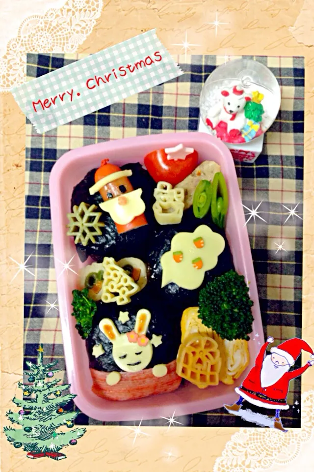 Snapdishの料理写真:Xmasうさぎちゃんの願い事弁当|tomapiさん