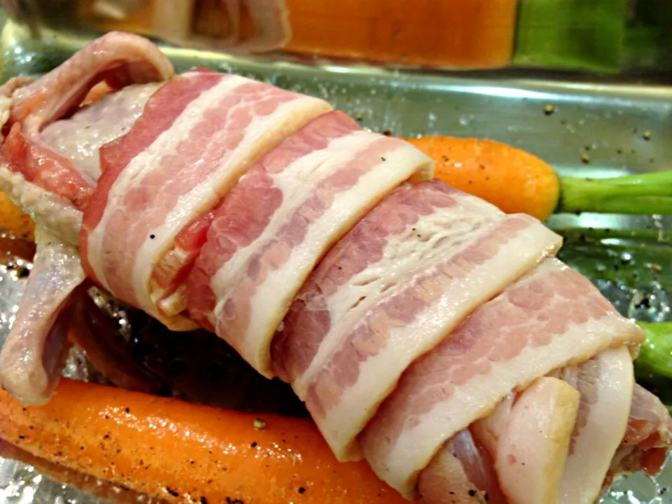 Bacon wrapped roast quail|12Dragonさん