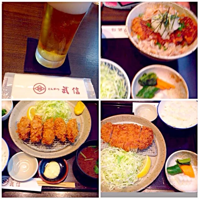 pork cutlet bowl･Fried oyster･Loin pork cutlet♨️醤油ｶﾂ丼･ﾛｰｽｶﾂ&牡蠣ﾌﾗｲ御前|🌈Ami🍻さん