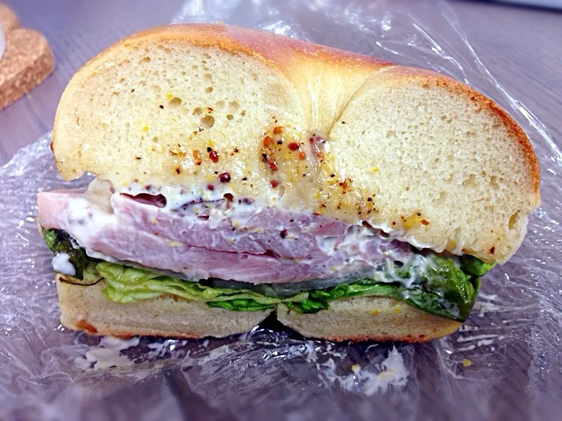 Ham and Mustard Bagel|chan mitsuさん