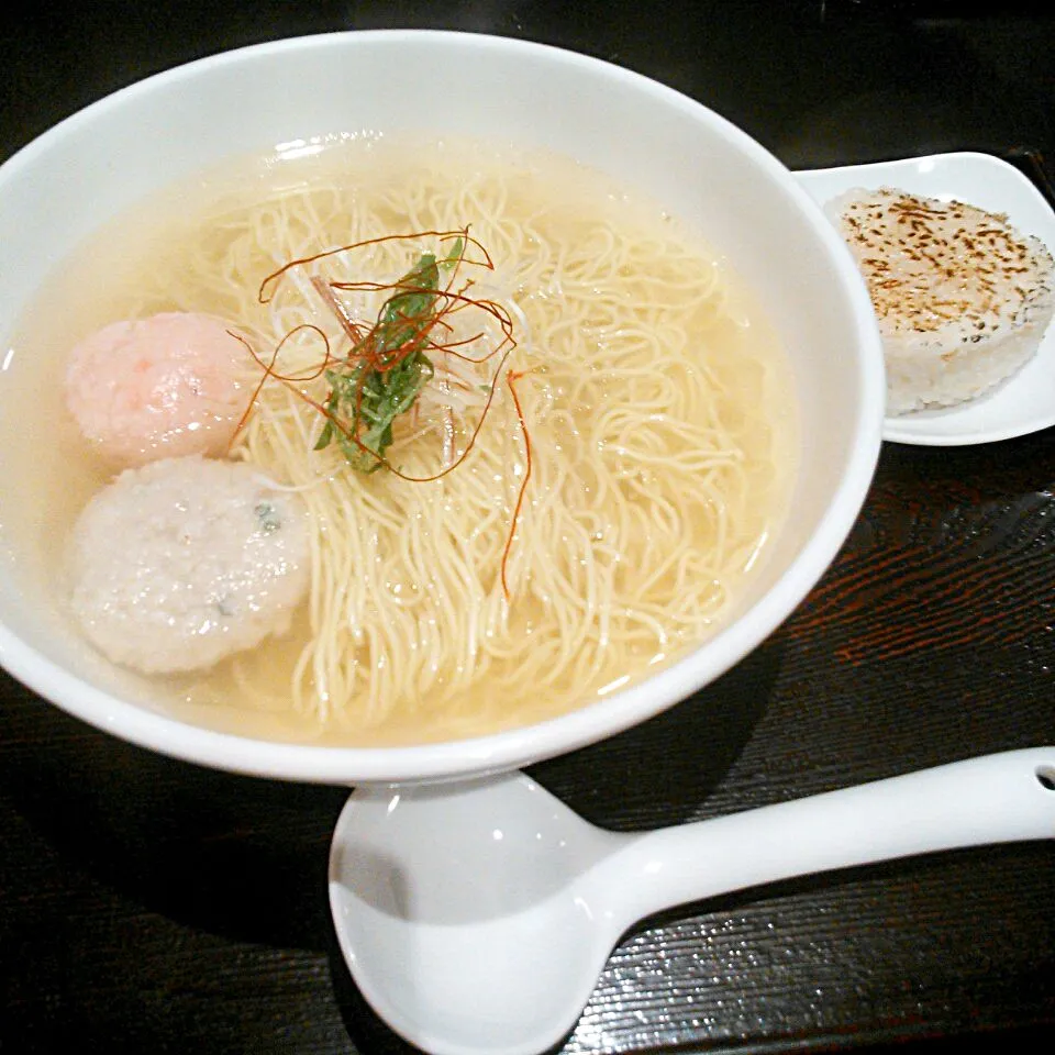 あらだき塩ラーメンへしこ焼おにぎり付|岩根洋介さん