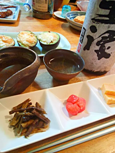 次男のおみやげの日本酒
「王祿」カンパーイ|高村幹子さん