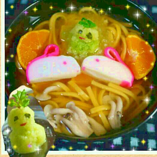 Snapdishの料理写真:さかぽんのみかんうどん★あったかいバージョン(o^－^o)|ペコちゃんさん