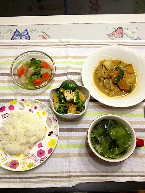 Snapdishの料理写真:南瓜と白菜の豆乳煮ご飯☆vegan|みよこさん