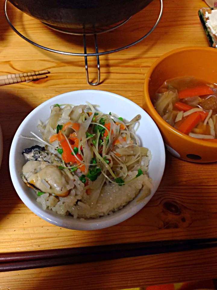 カキの炊き込みご飯|あいさん