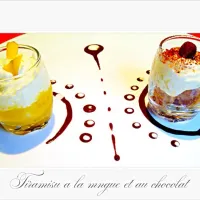 Snapdishの料理写真:Tiramisu a la mangue et chocolat|gennyさん