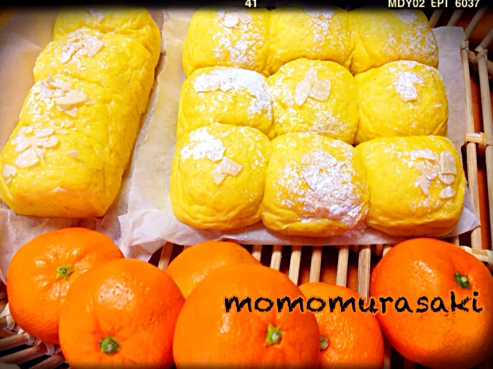 みかんで焼くちぎりみかんパン🍊 レモンクリームチーズ入り|ももさん