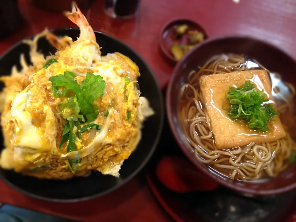 上天とじ丼&きつねそば|Mabo Nagaiさん