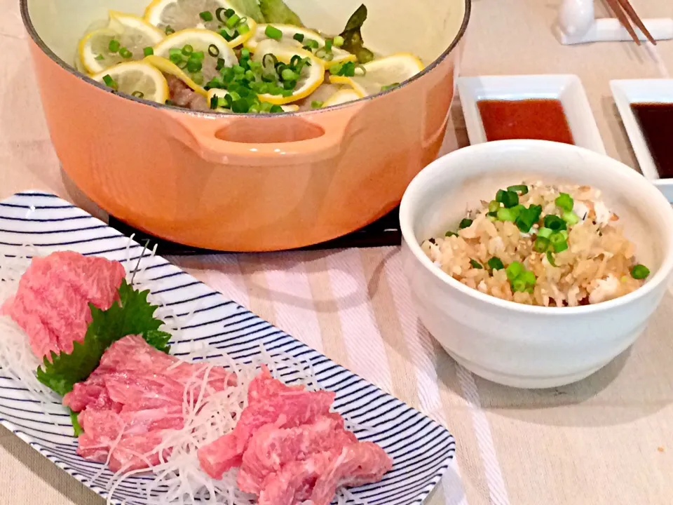 Tainedshi, Toro, pork shabu-shabu & Lemmon sand pot|Natsuhaさん