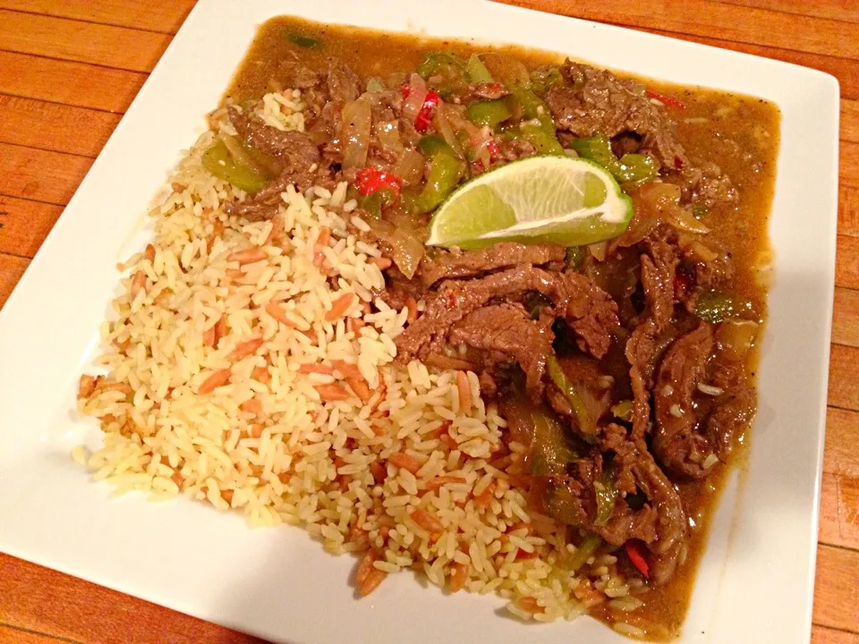 Pepper steak with pilaf|Michele Fortunatiさん