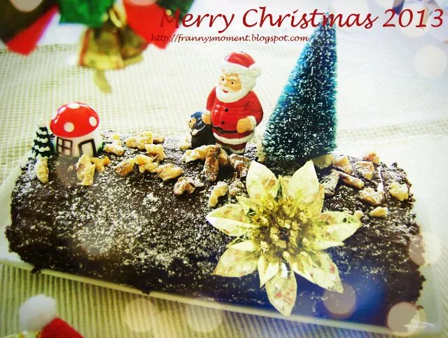 Snapdishの料理写真:Christmas log cake|Frannyさん