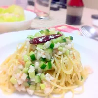 山芋と梅の冷製パスタ|Yuya  Suzukiさん