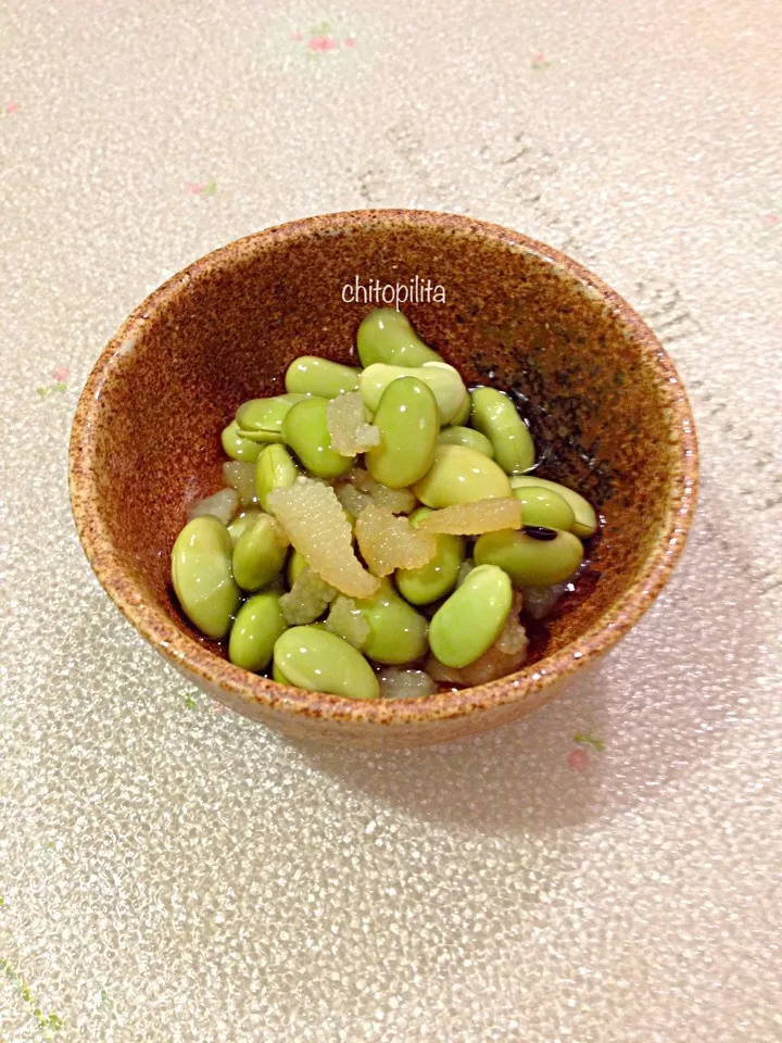 New year dish green soy bean - 黄金ひたし豆|chitopilitaさん