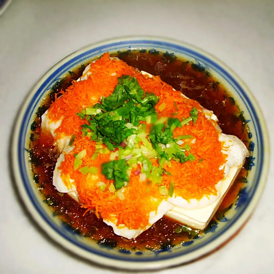 Steam bean curd with shredded carrot|BJ mommyさん