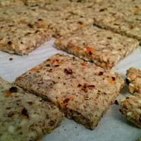 Snapdishの料理写真:Almond sesame and flax crackers|Dan Zarinさん