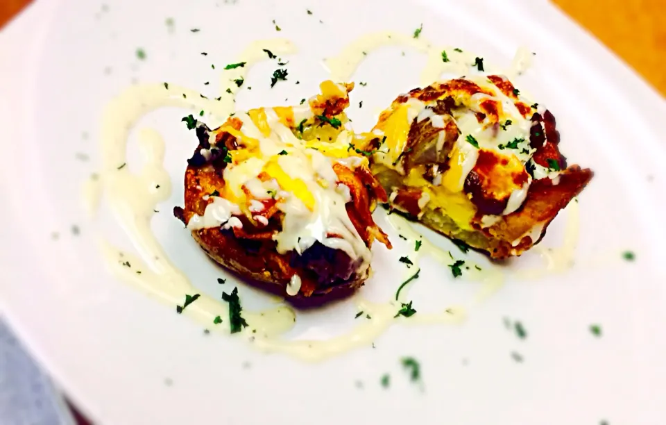 Twice baked potato with bacon and egg|Kirby Gholsonさん