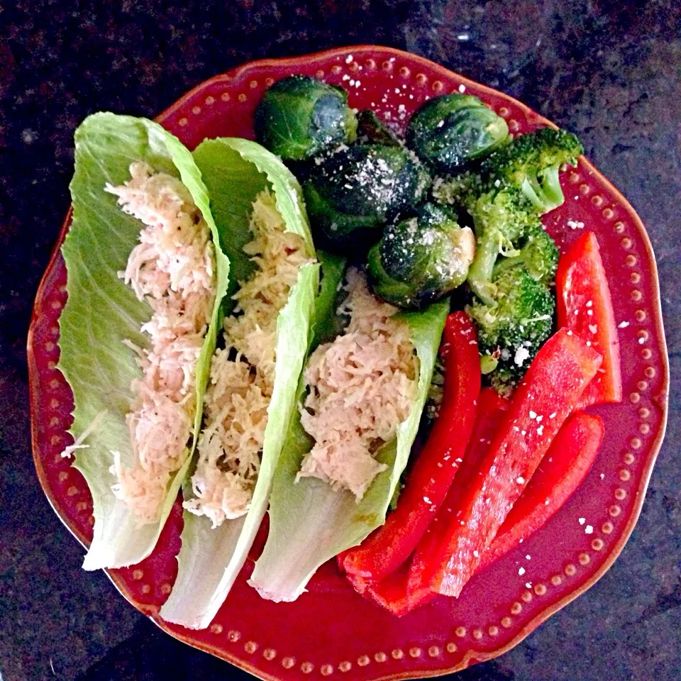 buff chick wraps & roasted veggies|ljさん