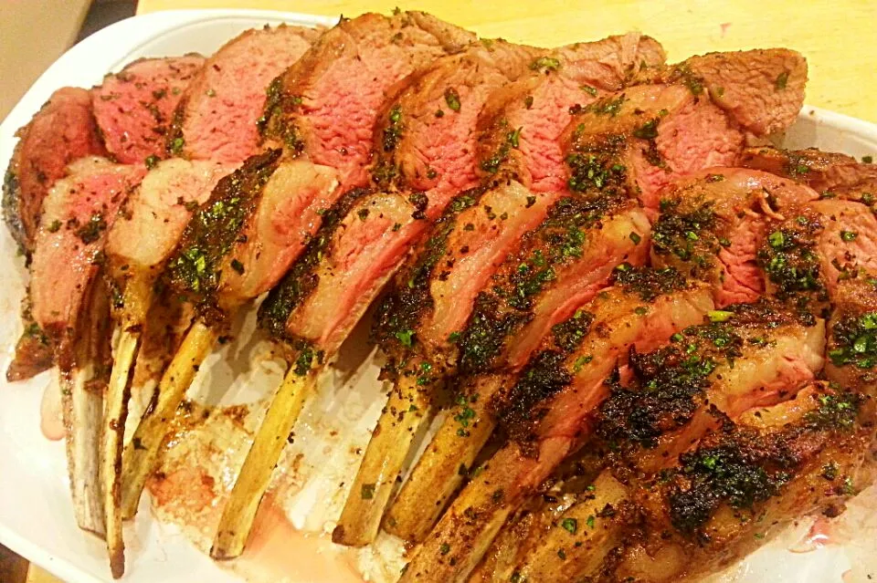 herb-crusted rack of lamb|Chef On Qさん