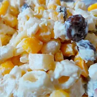 Chicken Macaroni Salad with sweet corn and pineapples :)|amy oliverosさん