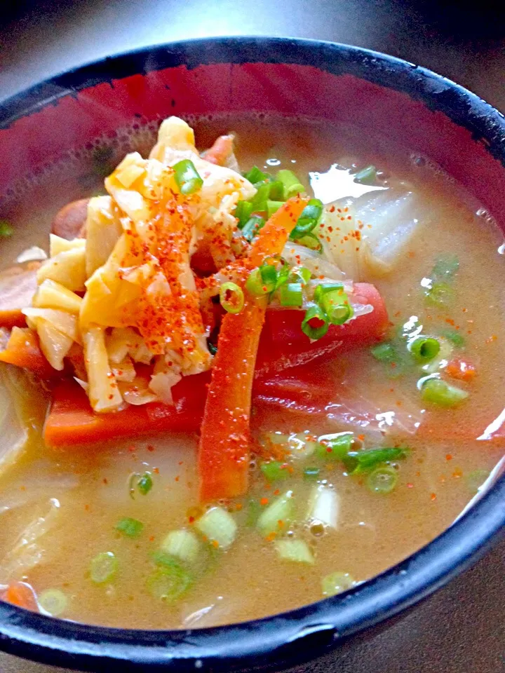 啓ちゃんに頂いた  けやきの味噌ラーメンと志野ちゃんに頂いた    やわらぎメンマ    再びw|mari miyabeさん