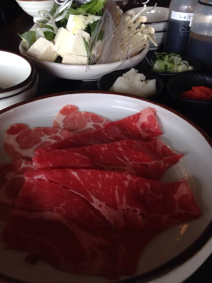 お正月料理続きでそろそろあっさりしたものや野菜が食べたくなったので、しゃぶしゃぶランチ。野菜充。|liccaさん