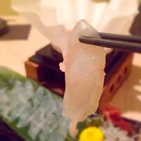 Snapdishの料理写真:虎ふぐ薄造り|Yasufumi Shiromaさん