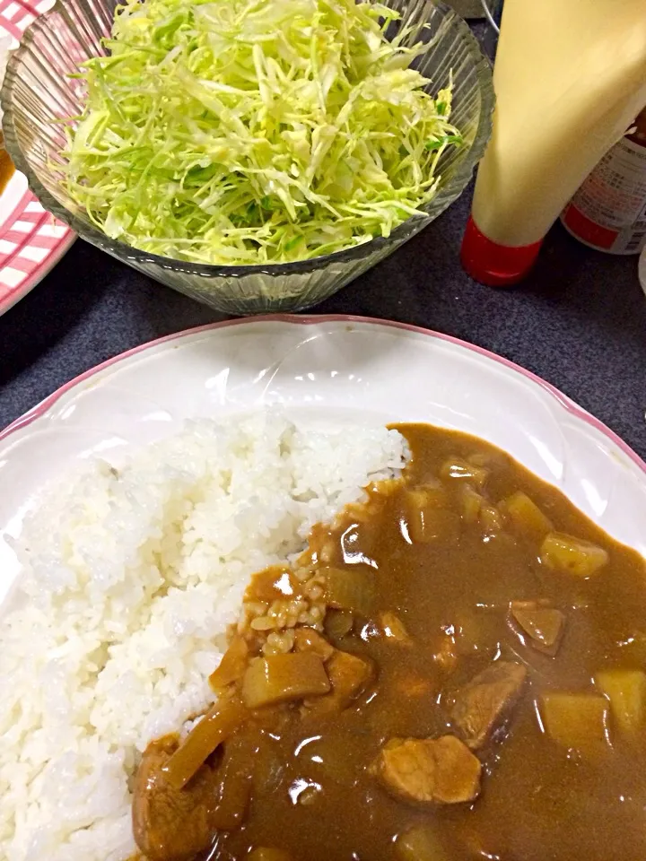 1/4  #夕飯 カレー。お肉ゴロゴロなカレー。|ms903さん