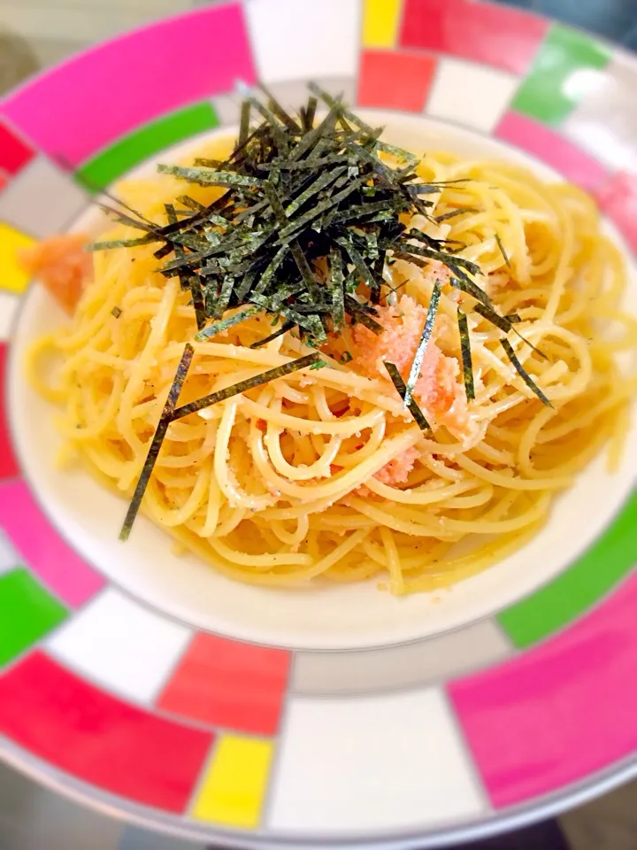 Snapdishの料理写真:明太子パスタ♫|いしぃむしぃさん