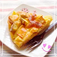 Snapdishの料理写真:さつまいも➕りんごのケーキ|ちびチビ。さん