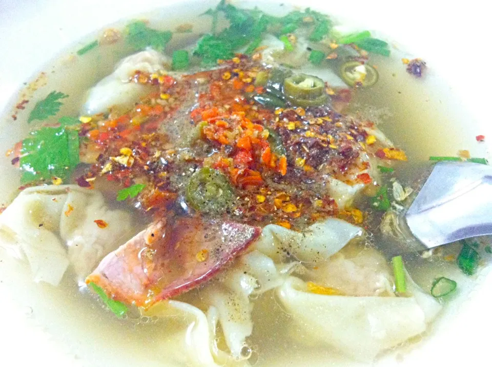 Wonton moo daeng (Chinese wonton with red roasted pork, Thai style with tne Mexican touch)|Jorge Bernal Márquezさん