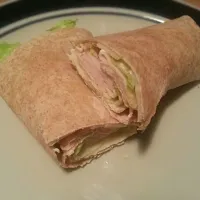 chicken, cheese & lettuce on wheat wrap.|NMorgan:)さん