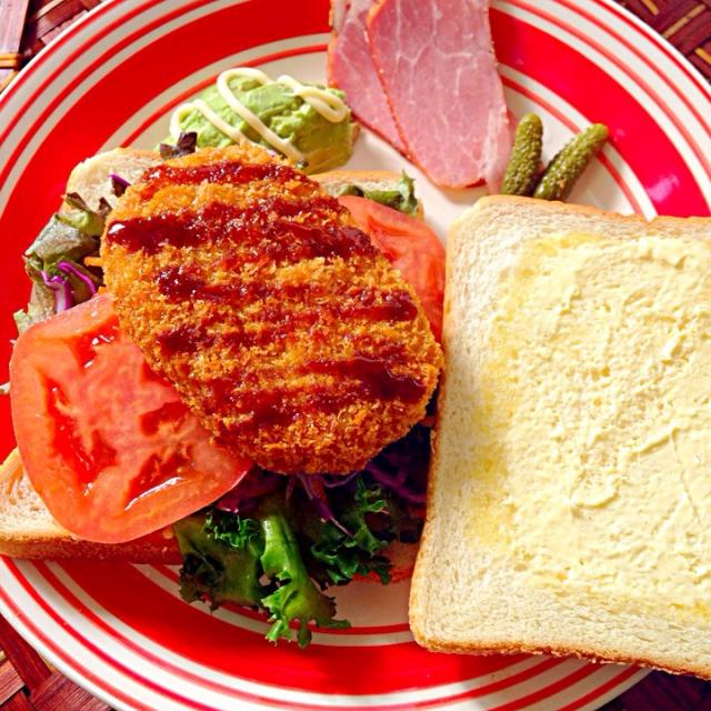 Croquette sandwich/🌈Ami🍻 Snapdish[スナップディッシュ] (IDTWn0Ka)