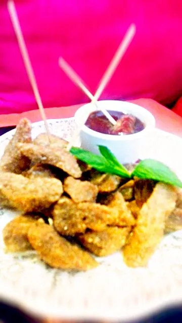 Snapdishの料理写真:keropok lekor (fish fritters).. it is Malaysian traditional snack..|Marrigorri Kitchenさん