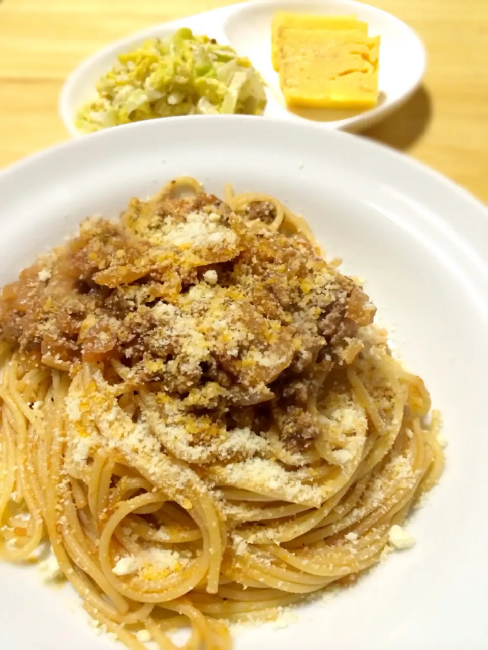 ✳︎チーズたっぷりミートソースパスタ|こまあずさん