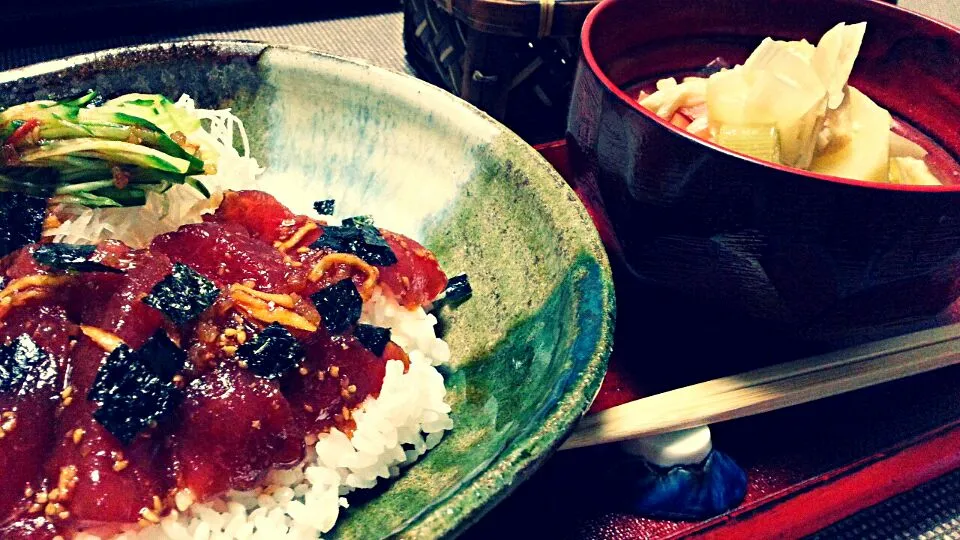 より紅く漬け丼…今夜は韓流でな。|シローさん