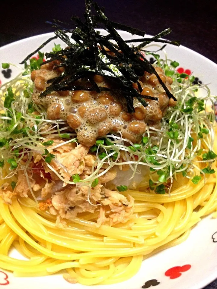 和風納豆パスタ|さつきさん