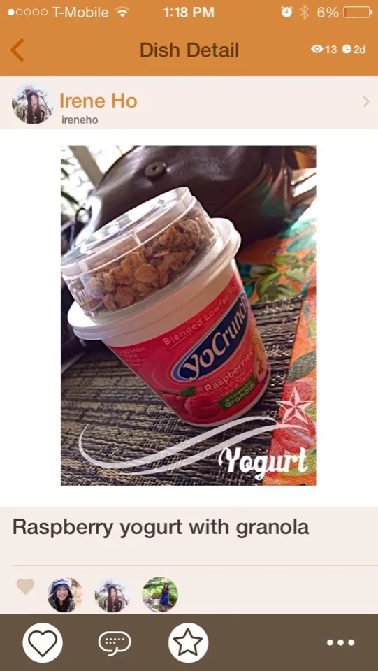 Yogurt with granola|Irene Hoさん