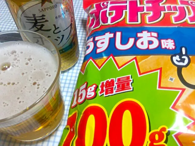 ポテトチップスうすしお ・で・一杯|sakumaさん
