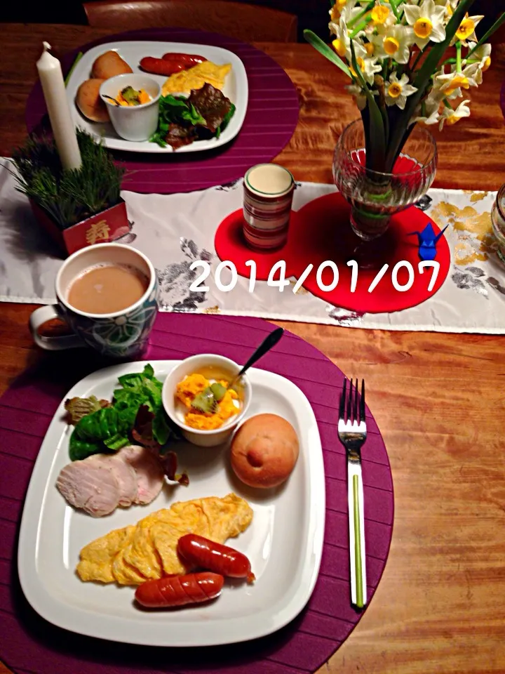 Snapdishの料理写真:朝ごはん  2014・1・7|ローゼルさん