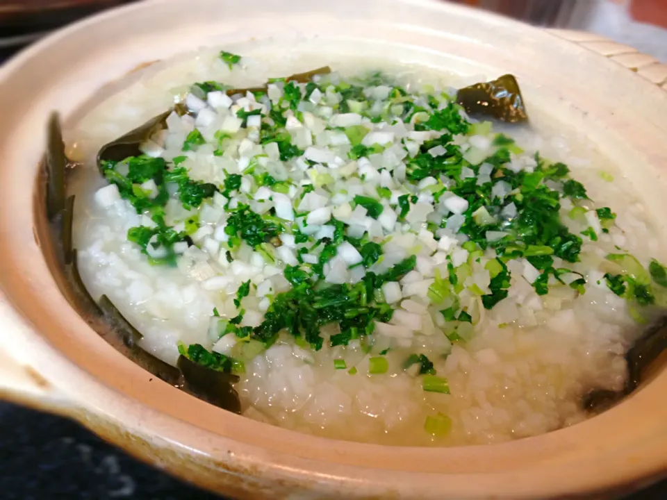 七草粥  アゴと昆布のおだしで炊いてポン酢で食べるよーっ^ ^|omisosirukoさん