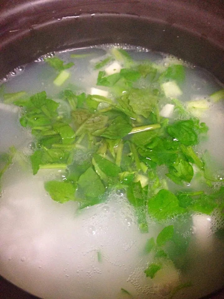 土鍋で七草粥(*^_^*)|machikoさん