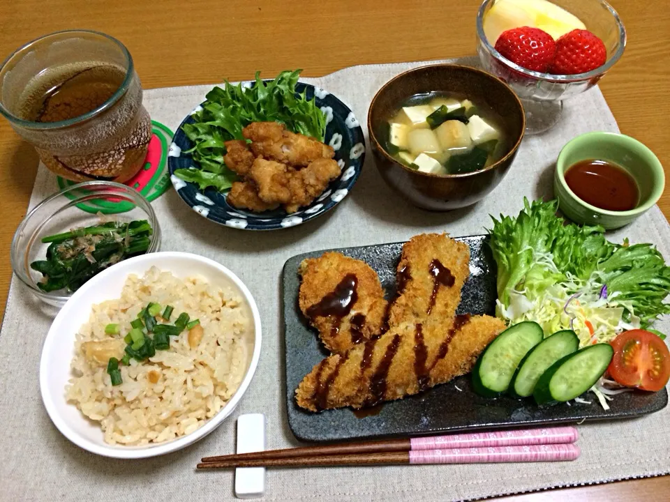 白身魚のフライメインの晩御飯|miyamegu**さん