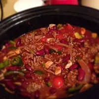 Snapdishの料理写真:Winter warmer chilli in slow cooker 😊