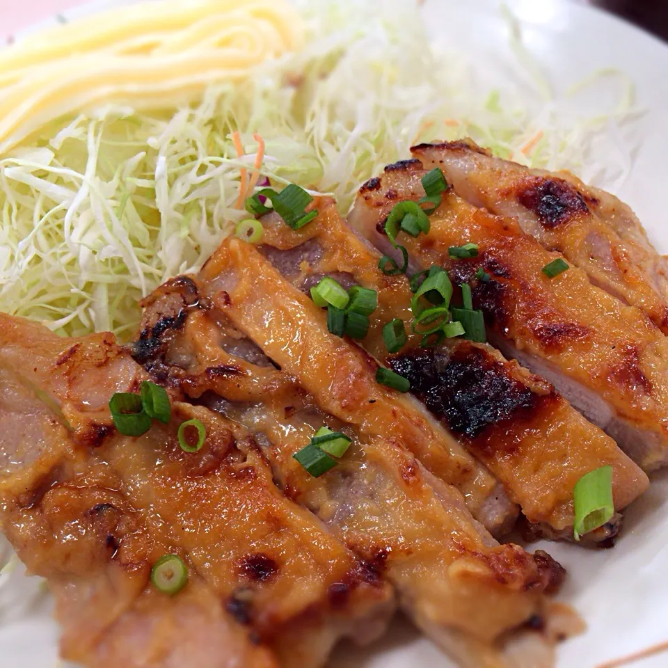 Snapdishの料理写真:豚肉味噌マヨ焼き at 社員食堂|さるさん