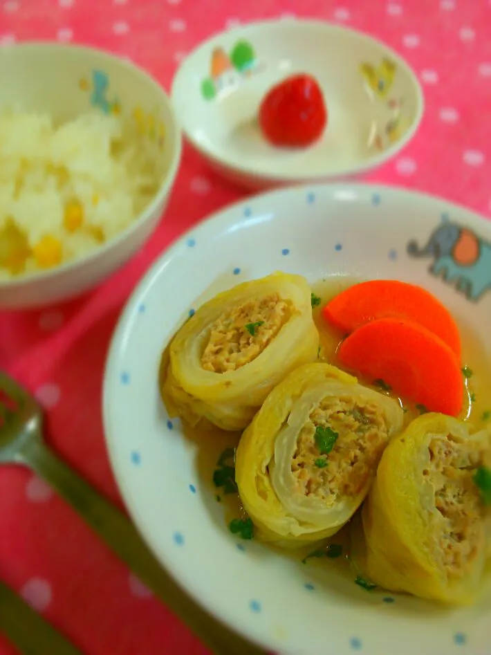 あったかロールキャベツ
三才のごはん|みっちっちさん