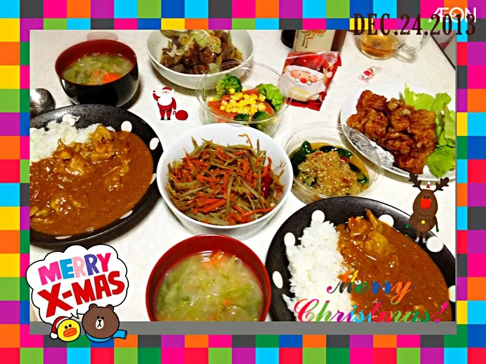 12/24🎅これでもクリスマスディナーです（笑）🍴|みきぴょん♪さん