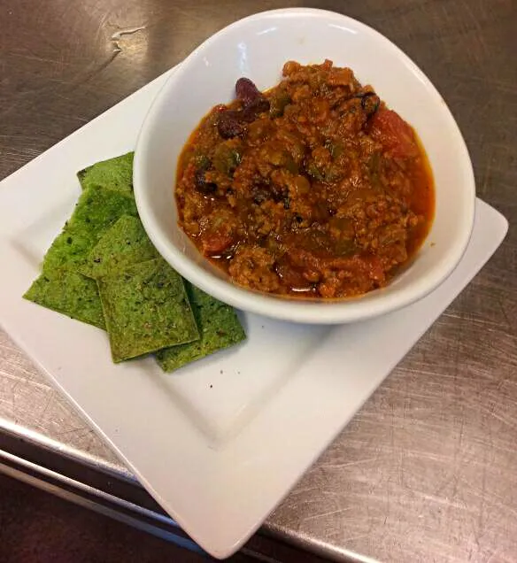 Chilli w/ homemade tortilla chip|Anthony G. Randallさん