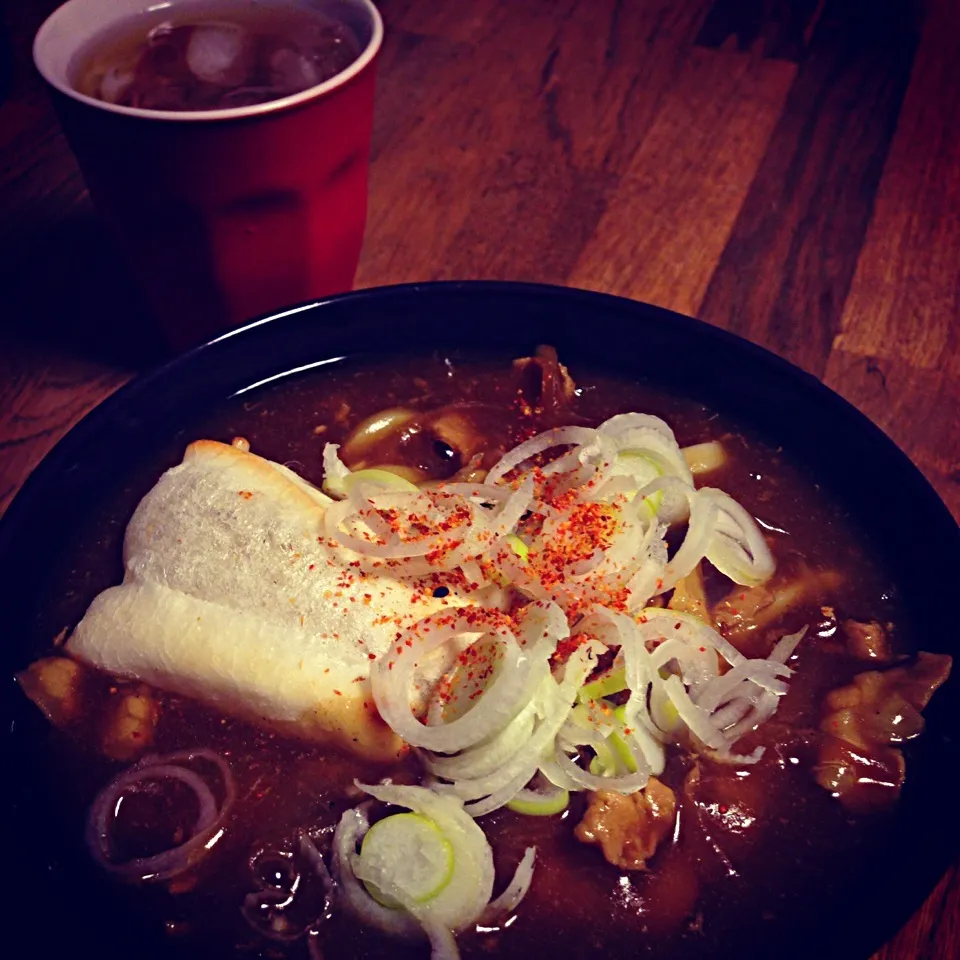 焼き餅入りカレーうどん。|またのさん