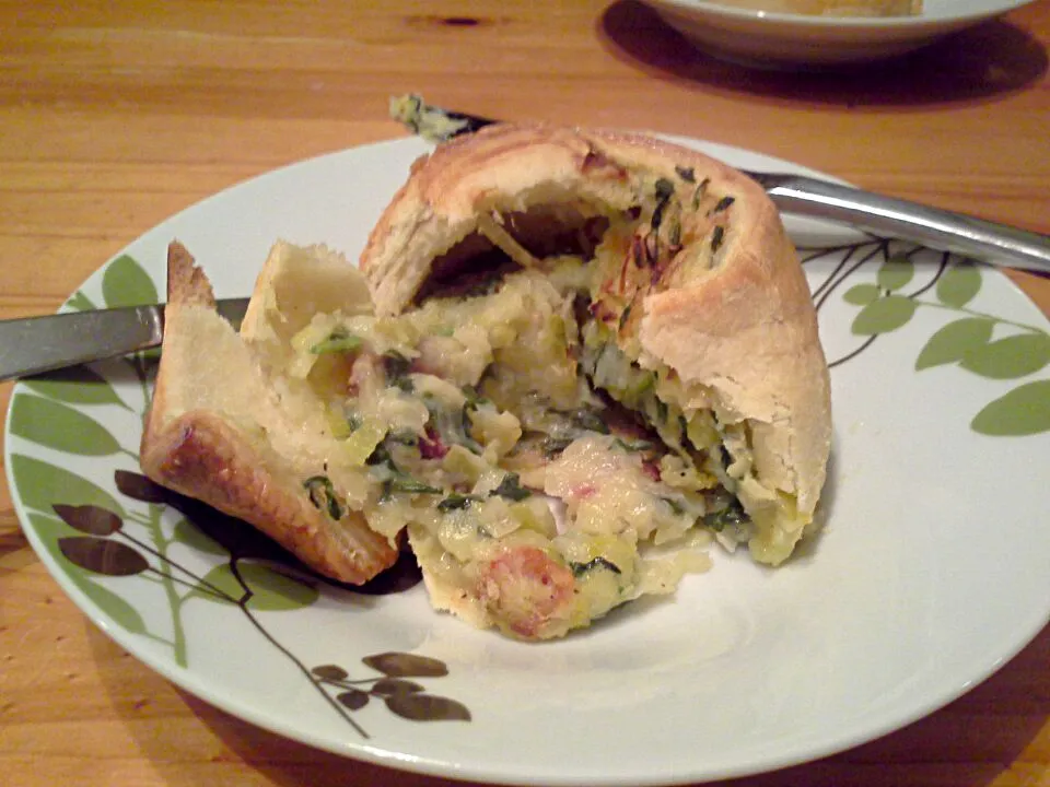 Potato knish with leeks and spinach|Fe's kitchenさん