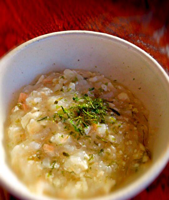 鮭と豆腐のお粥 みーちゃん仕様 あんこ Snapdish スナップディッシュ Id S9a5na